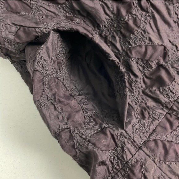 EILEEN FISHER Silk Cutout Textured Open Front Jacket Blazer - XLarge‎ - Picture 5 of 12